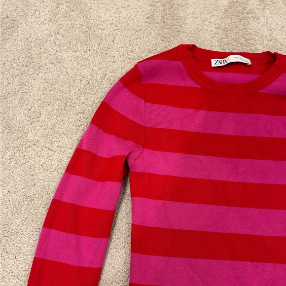 Red and pink stripes Zara long sleeve - Picture 5 of 5